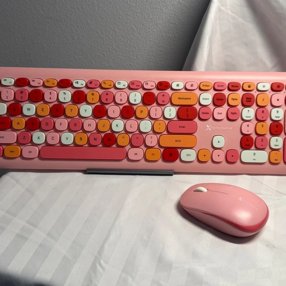 💗 Super Cute Pink X9 Wireless Keyboard & Mouse Set 💗